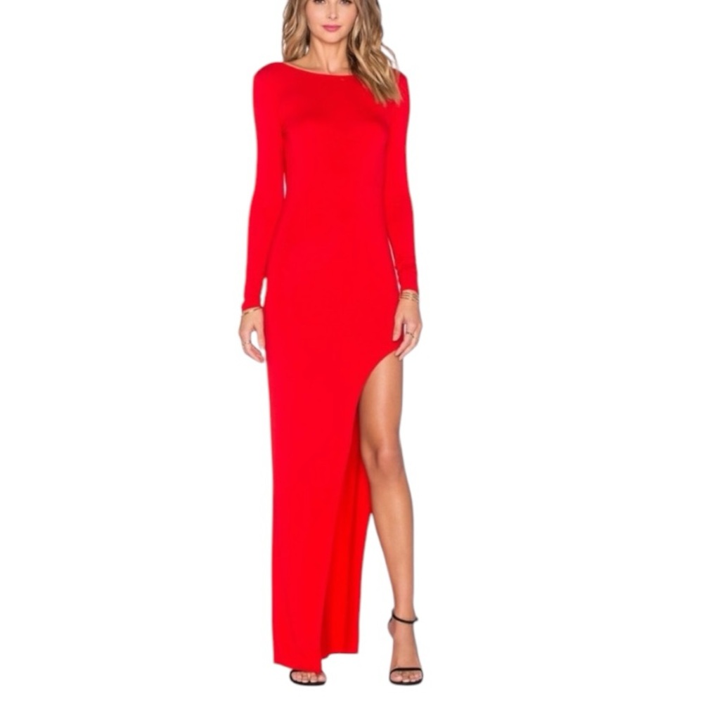 Lovers + Friends Revolve Red Asymmetrical Dress